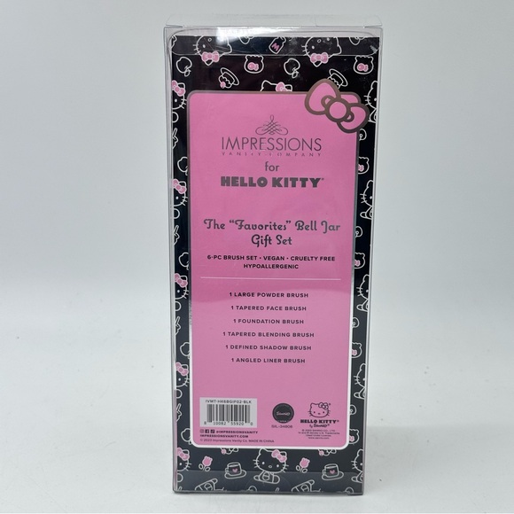 Impressions Vanity x Hello Kitty “The Favorites" Bell Jar 6-Piece Brush Gift Set - Picture 4 of 8